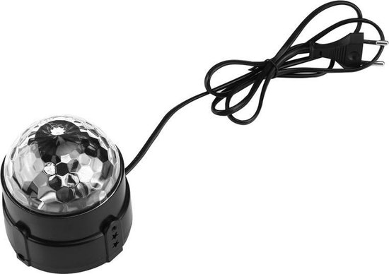 Let op type!! 1W x 3 Mini roterende magische balstadium LED licht met afstandsbediening VS / EU Plug
