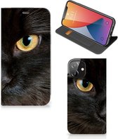 Beschermhoesje Geschikt voor iPhone 12 | Geschikt voor iPhone 12 Pro Telefoonhoesje Zwarte Kat