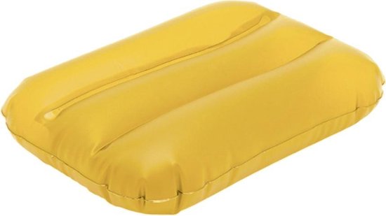 2x Opblaasbare kussentjes geel 28 x 19 cm - Reiskussens - Opblaasbare  kussens voor... | bol.com