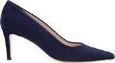 FERAGGIO Dames Donkerblauw Suede Pump - Dames Hakken Schoenen - Comfortabele Hakken Memory Foam - Midnight Blue - 7.5 cm hak - maat 38.5