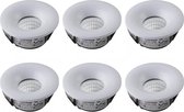 LED Veranda Spot Verlichting 6 Pack - Inbouw Rond 3W - Natuurlijk Wit 4200K - Mat Wit Aluminium - Ø48.5mm - BES LED