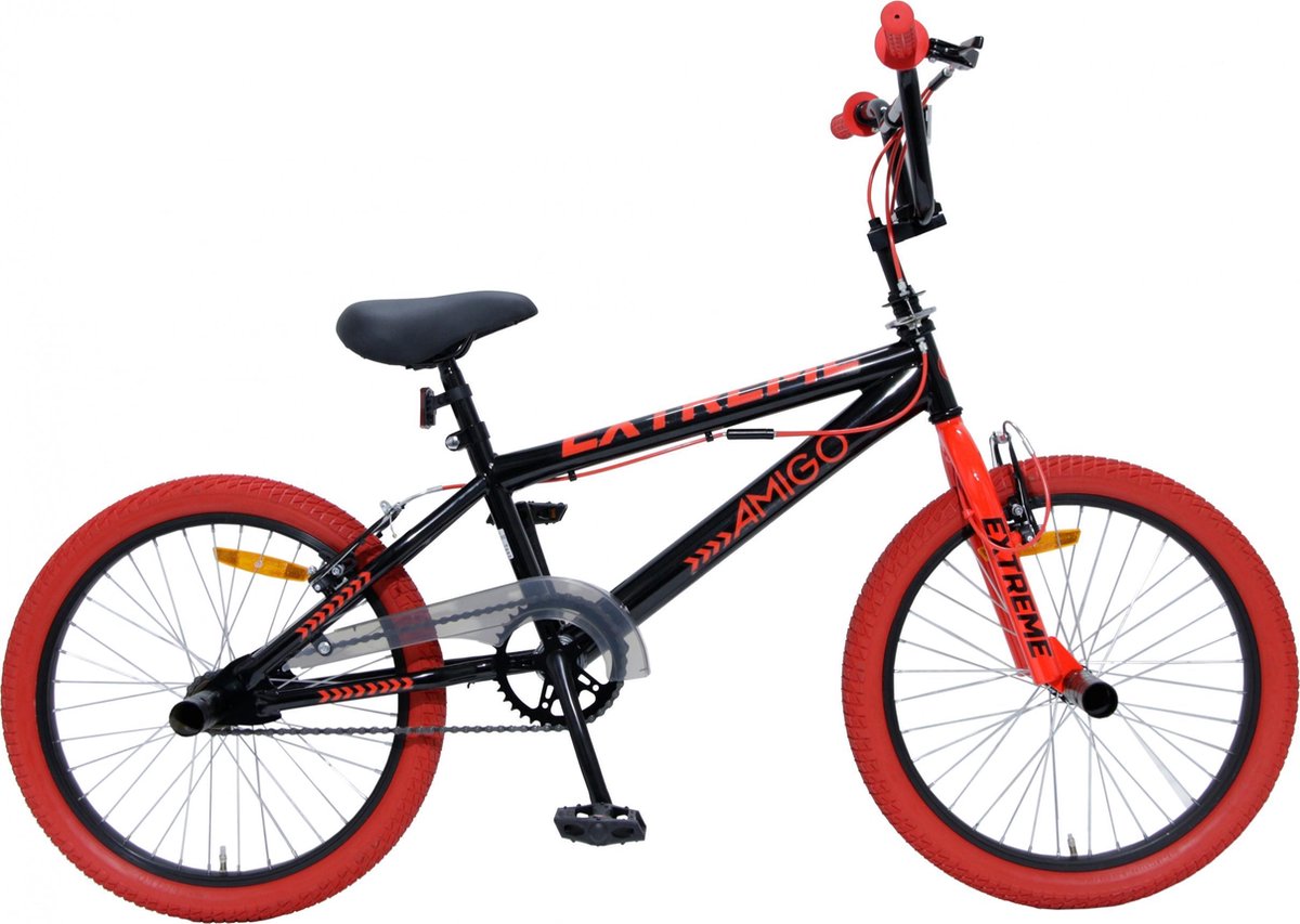 Amigo Extreme BMX fiets 20 inch Fietscross voor jongens en meisjes Zwart Rood - Foto 2