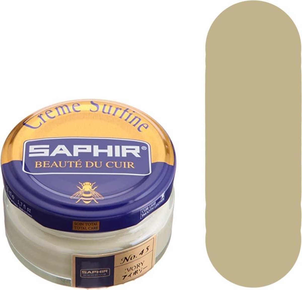 Cirage Saphir crème surfine 50ml bleu pâle: Accessoires Chaussures