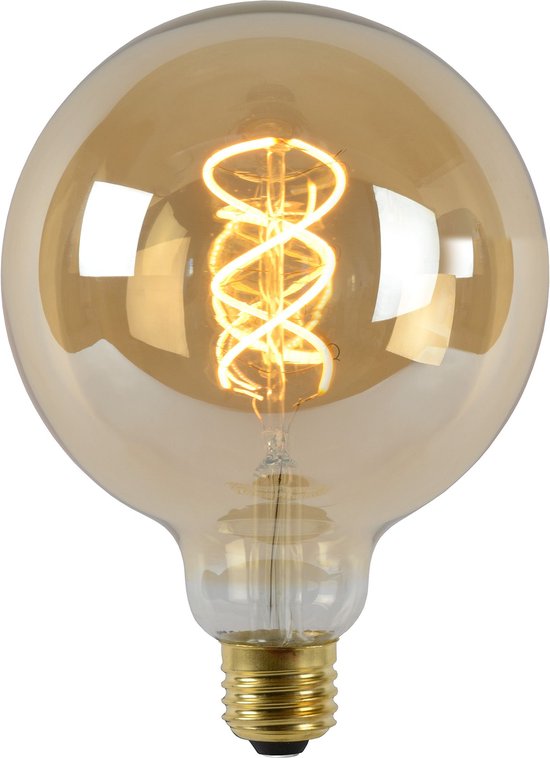 Lucide G125 Filament lamp - Ø 12,5 cm - LED Dimb. - E27 - 1x5W 2200K - Amber