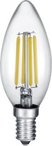 LED Lamp - Kaarslamp - Filament - Trion Kurza - 4W - E14 Fitting - Warm Wit 2700K - Dimbaar - Transparent Helder - Glas - BES LED