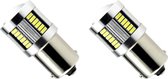 BA15S - 1156 - autolamp set | 2x 36-SMD LED xenon wit 6000K met lens | 12V - 24V - 3W