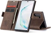 CASEME - Samsung Galaxy Note 10 Retro Wallet Case - Koffie