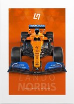 Lando Norris (McLaren F1 2020) - Foto op Posterpapier - 42 x 59.4 cm (A2)
