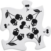 Alchemy Onderzetter Dead Cherry Puzzle Set van 4 Wit