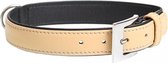 Duvo+ Popular leder halsband Beige 37-43cm/19mm