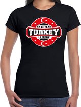 Have fear Turkey is here / Turkije supporter t-shirt zwart voor dames L