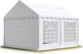 Partytent feesttent 3x3 m tuinpaviljoen -tent PVC 700 N in wit waterdicht