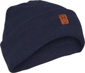 Knowledge Cotton Apparel Beanie Organic Wool Dark Denim