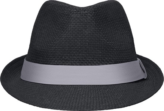vervolgens onpeilbaar Top Street style trilby hoedje zwart met lichtgrijs S/m (56 cm) | bol.com