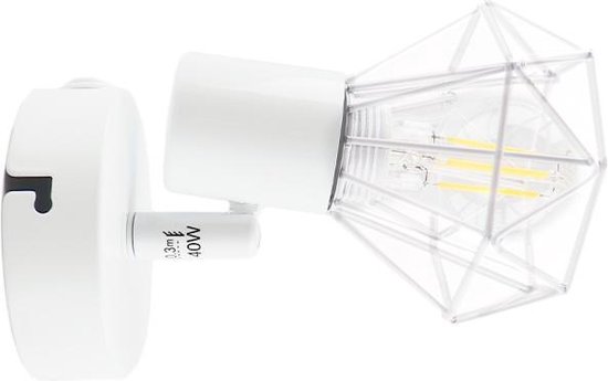 CAN TILT wandspot, wit, 10 cm, metaal, schakelaar, GU10