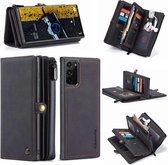 CASEME Samsung Galaxy Note 20 Luxe Multi Portemonnee Hoesje - Black