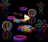Relaxdays glowsticks 100 stuks - met verbindingen - lightsticks - glow sticks