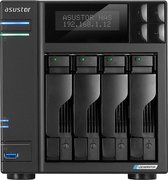 Asustor AS6604T data-opslag-server J4125 Ethernet LAN Zwart NAS