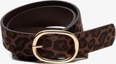 Leopard damesriem - Zwart - Maat 95