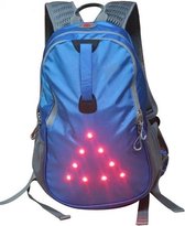 InVincer® - ReflectiveSport Sportrugtas Blauw met LED verlichting – sportrugzak – Laptop rugzak – Office rugtas - schoolrugtas