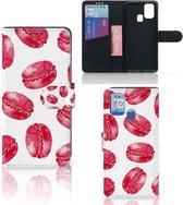 Hoesje ontwerpen Geschikt voor Samsung Galaxy M31 GSM Hoesje Pink Macarons