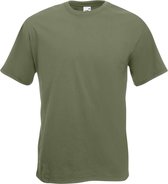 Fruit Of The Loom Heren Super Premium T-shirt met korte mouwen en ronde hals (Klassiek Olive)