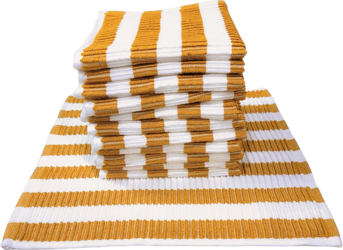 Livello Vaatdoek Wit-Honey  - 12 stuks