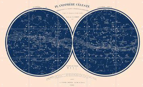 IXXI Planisphere celeste - Wanddecoratie - 60 x 100 cm