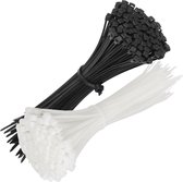 Polyamide kabelbinders, Tie Rips, zwart+wit 200x2,5 mm / 200 stuks