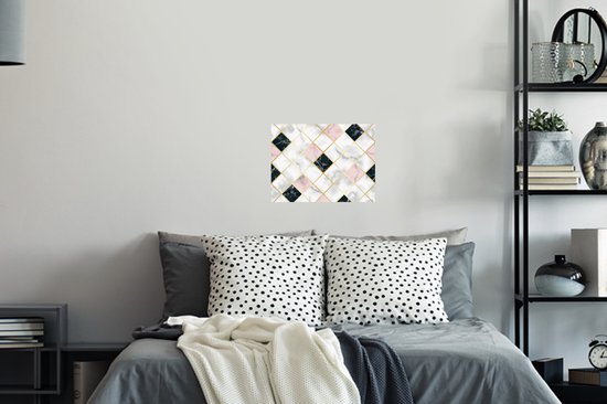 Muurstickers - Sticker Folie - Marmer - Geometrische vormen - Patronen ...