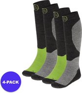 Apollo (Sports) - Chaussettes de ski enfant - Unisexe - Multi Grijs - 31/34 - 4-Pack - Forfait économique