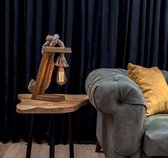 Asir - Lampe de table - Marron Or - 20 x 10 x 35 cm
