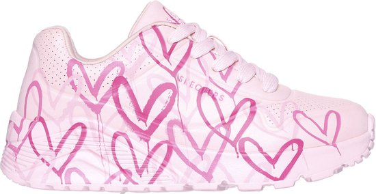 Skechers Uno Lite - Spread The Joy Meisjes Sneakers - Roze/Multicolour - Maat 30