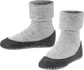 FALKE Cosyshoe Teens Noppen op de zool wol huissokken kinderen grijs - maat 37-38