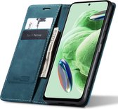 Hoesje geschikt voor Xiaomi Redmi Note 12 5G / Poco X5 - Book Case Leer Slimline Blauw