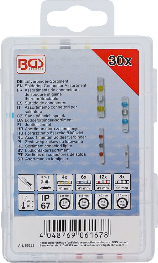 Lot De 120 Connecteurs à Sertir Avec Gaine Thermorétractable - Double Paroi étanche - Pour Câbles 26-10 AWG - 12