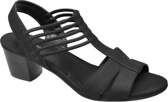 had het niet door Huiskamer Goed gevoel Graceland Dames Zwarte sandaal elastiek - Maat 44 | bol.com