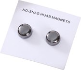 Fako Bijoux® - 2x Magnetische Broche - Hoofddoek Magneet - Sjaal - Hijab Accessoires - Abaya - 12mm - 2 Stuks - Zwart