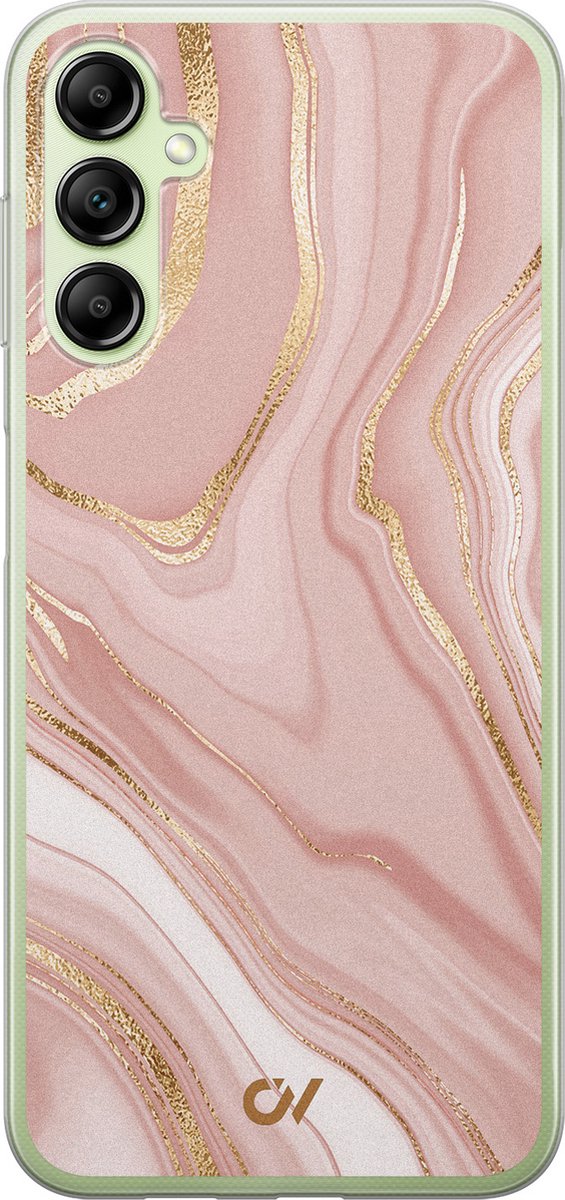 Hoesje geschikt voor Samsung Galaxy A14 5G hoesje - Rose Marble - - Roze - - Casevibes