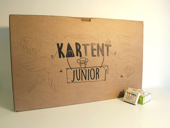 Kartonnen Kartent junior tent 80 cm - 80/160 x 150 x 110 cm - Kartent