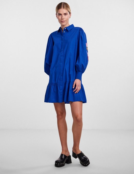 Y.A.S Olympa LS Shirt Dress Blue Iolite