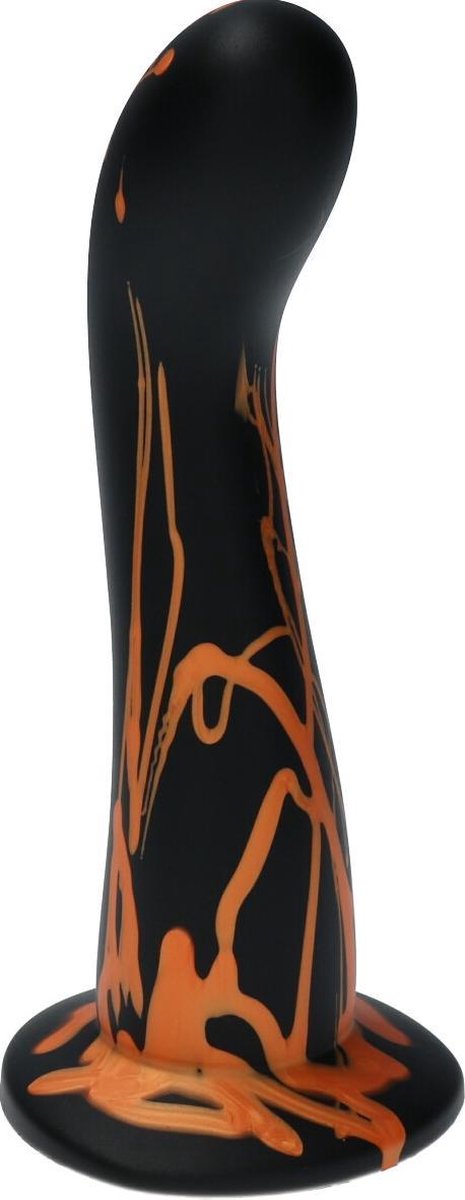 Goedkoopste Ylva & Dite - Swan - Siliconen G-spot / Anale dildo - Made in Holland - Satijn Oranje Geel / Zwart