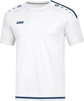 Jako Striker 2.0 Shirt Korte Mouw - Wit / Marine | Maat: XL