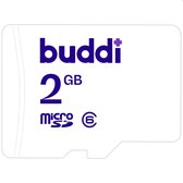 Buddi MicroSD Geheugenkaart met SD Kaart Adapter 2GB Wit