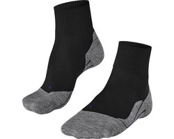 FALKE TK5 Cool Short Wandelsokken anti blaren, lichte padding lyocell sportsokken heren zwart - Maat 42-43