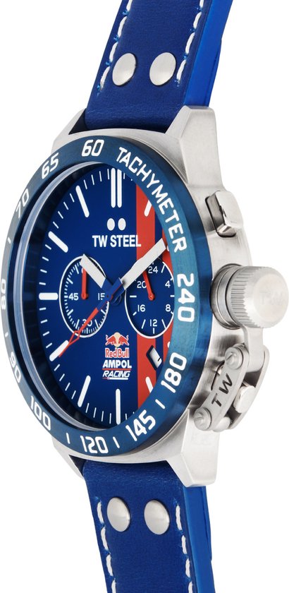 TW Steel TWCS122 Canteen Heren Horloge Chronograaf Mineraalglas Staal Leer . bol