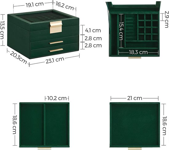 Papten Sieradendienblad, stapelbaar, van fluweel Papten Sieradendienblad, stapelbaar, van fluweel