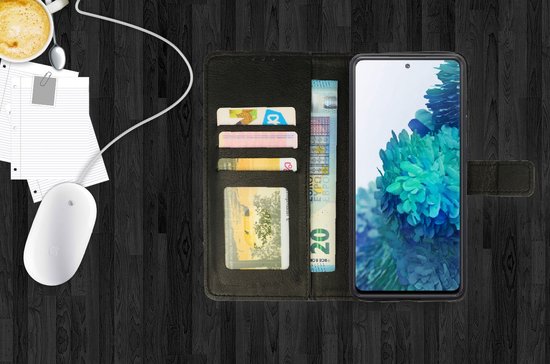 Motorola Moto G9 Power Case Zwart - Wallet Book Case - Porte-cartes et languette magnétique et Protecteurs d'écran en Verres