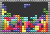 Fotobehang - Vlies Behang - Tetris - Vormen - Game - 254 x 184 cm