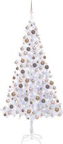 vidaXL - Kunstkerstboom - met - verlichting - en - kerstballen - 910 - takken - 210 - cm